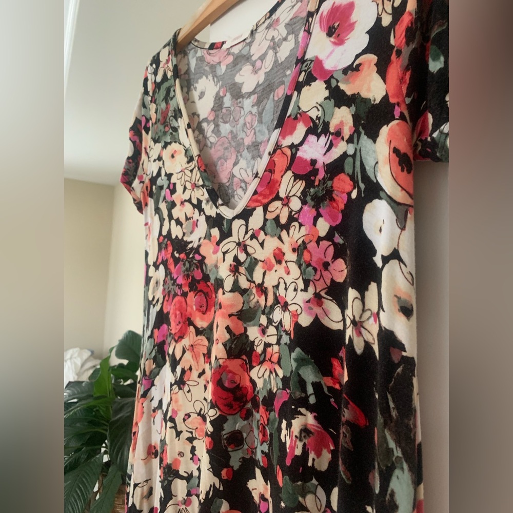 Floral Print T-Shirt Dress by Cherish